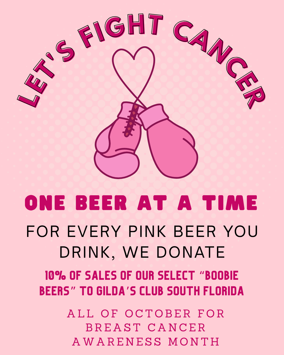 Pink and Black Modern breast Cancer Awareness Instagram Post